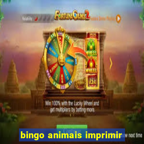 bingo animais imprimir