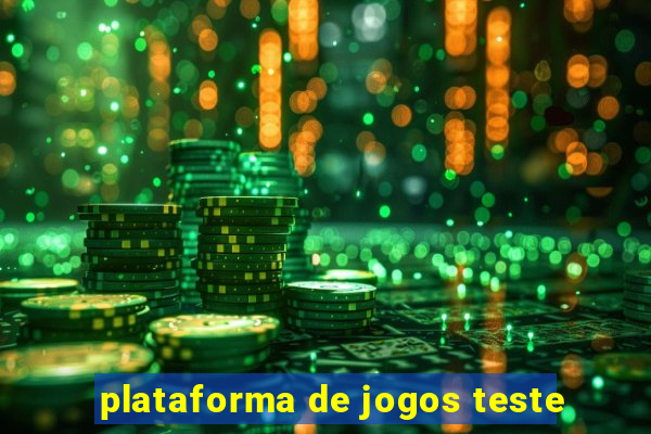 plataforma de jogos teste