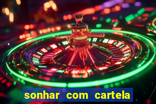 sonhar com cartela de bingo